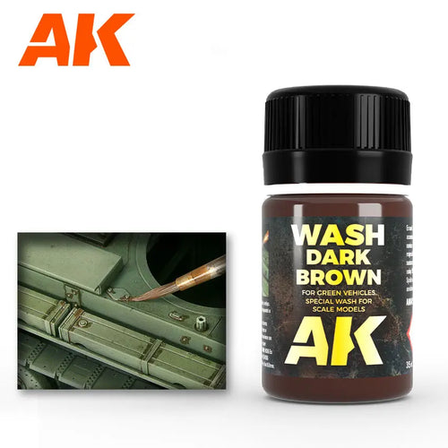 Dark Brown for Green Vehicles Enamel Wash 35ml 