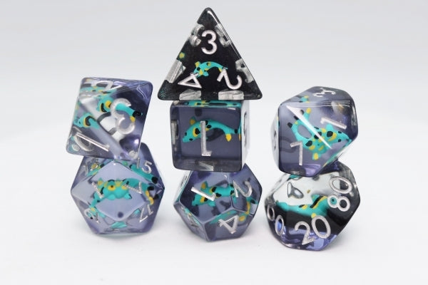 Load image into Gallery viewer, Foam Brain Inclusion Dice RPG Dice Set (7)
