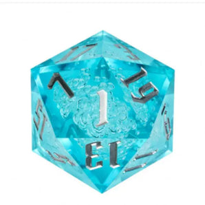 Foam Brain 55mm Titan D20 - Sharp Edge Cyan Bubbles 