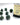 Chessex Dice: Opaque 7-Die RPG Set - Dusty Green/Copper 