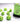 Chessex Dice: Gemini 7-Die RPG Set - Vortex: Bright Green/Black 