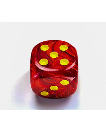 Chessex Vortex 50mm Dice - Red/Yellow 
