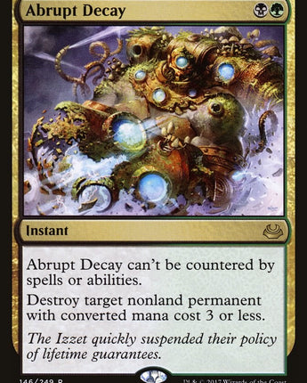 Abrupt Decay
