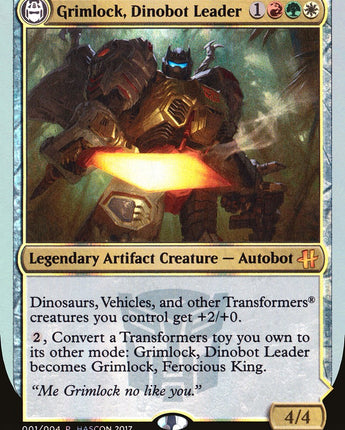 Grimlock, Dinobot Leader // Grimlock, Ferocious King