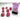 Chessex Dice: 7-Die RPG Set - Ghostly: Pink/Silver 