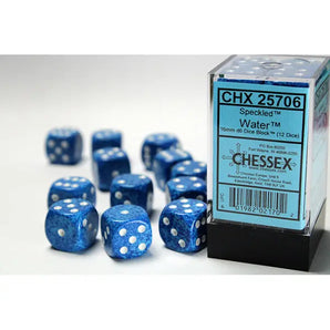 Chessex Dice: Speckled 16mm D6 (12) - Water 