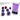 Chessex Dice: Gemini 7-Die RPG Set - Blue-Purple/Gold 