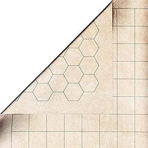 RPG Battlemat 1in Reversible Squares-Hexes (23.5in x 26in Playing Surface) 