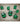 Chessex Dice: Translucent 7-Die RPG Set - Green/White 