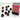 Chessex Dice: Opaque 12mm D6 (36) - Black/Red 