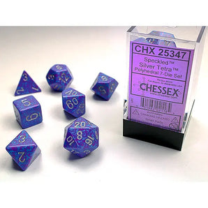Chessex Dice: 7-Die RPG Set - Speckled: Silver Tetra 