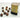 Chessex Dice: Special 12mm D6 (36) - Lustrous: Gold/Silver 