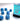 Chessex Dice: Opaque 7-Die RPG Set - Light Blue/White 