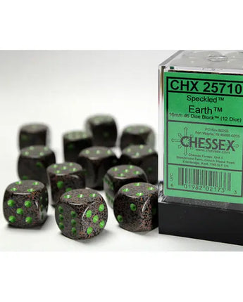 Chessex Dice: Speckled 16mm D6 (12) - Earth 