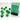 Chessex Dice: Opaque 12mm D6 (36) - Green/White 