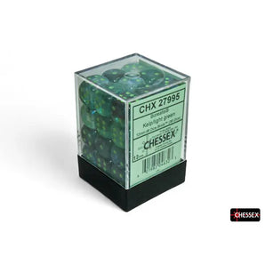 Chessex Dice: Special 12mm D6 (36) - Nebula: Kelp/Light-Green 