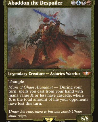 Abaddon the Despoiler (Display Commander) (Foil Etched) - Thick Stock