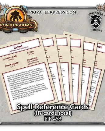 Iron Kingdoms RPG - Spell Reference Card Deck (5e) 