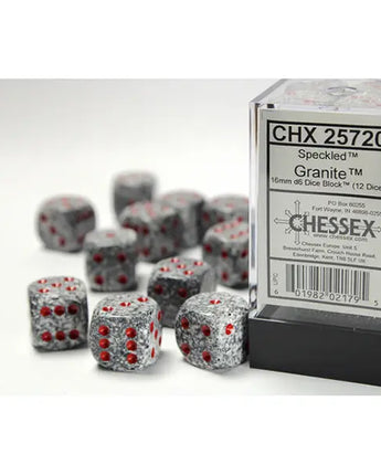 Chessex Dice: Speckled 16mm D6 (12) - Granite 