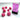 Chessex Dice: Opaque 7-Die RPG Set - Pink/White 