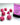 Chessex Dice: Opaque 7-Die RPG Set - Pink/White 