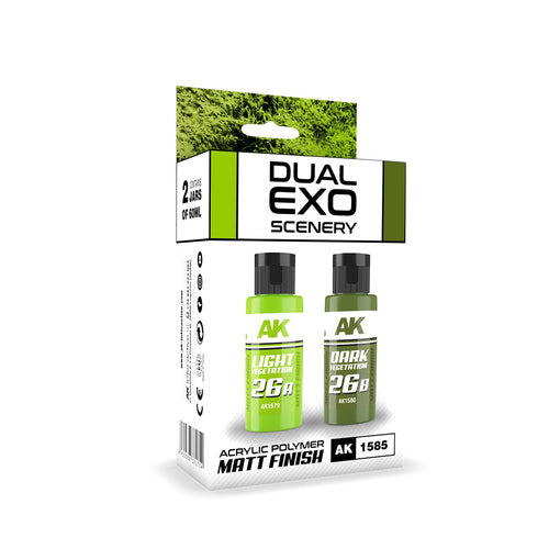 Dual Exo Scenery: Light Vegetation & Dark Vegetation Acrylic Paint Set