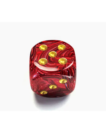 Chessex Vortex 50mm Dice - Burgundy/Gold 