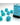 Chessex Dice: 7-Die RPG Set - Cirrus: Aqua/Silver 