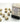 Chessex Dice: Special 12mm D6 (36) - Marble: Ivory/Black 