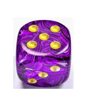 Chessex Vortex 50mm Dice - Purple/Gold 