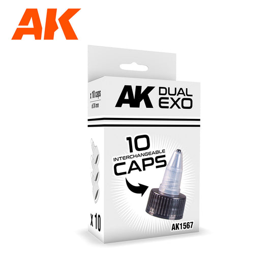 AK Interactive Dual Exo: Interchangeable Conical Shaped Caps 24mm Diameter (10)