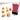 Chessex Dice: Festive 7-Die RPG Set - Sunburst/Red 
