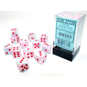 Chessex Dice: Special 16mm D6 (12) - Festive: Pop Art/Red 