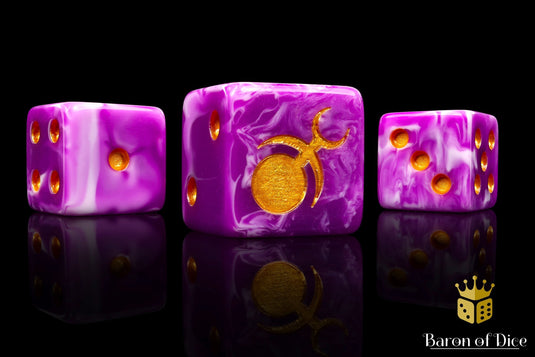 Gluttony Dice - Gold Inlay