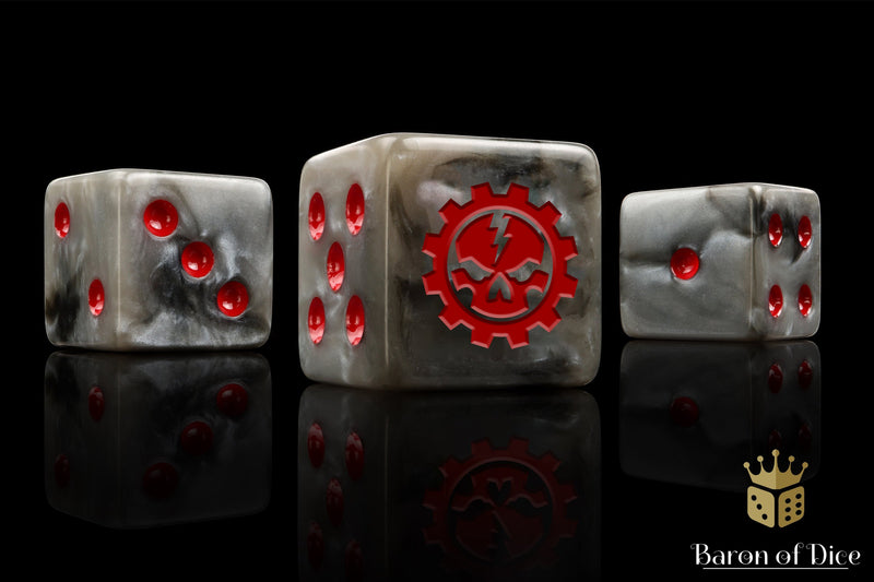 Load image into Gallery viewer, Death Engines Dice - Steel
