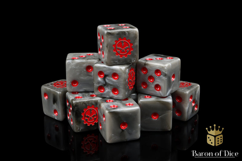 Load image into Gallery viewer, Death Engines Dice - Steel
