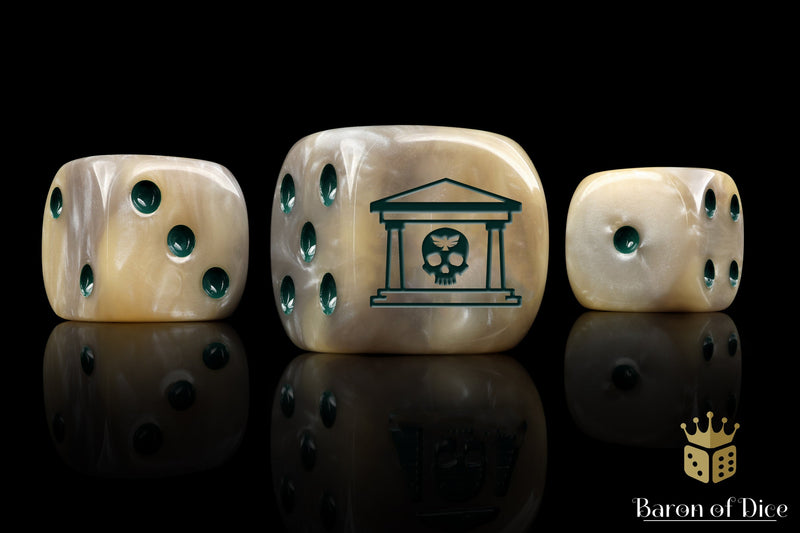 Load image into Gallery viewer, Military Gate Dice - Bone
