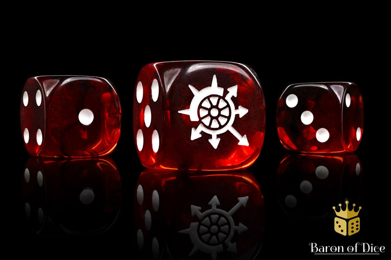 Load image into Gallery viewer, Cogs of Chaos Dice - Blood Red
