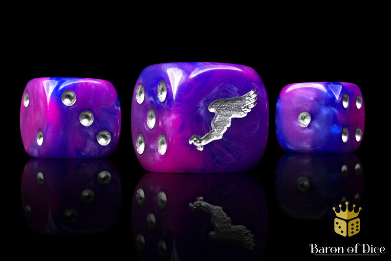 Load image into Gallery viewer, Children Of Profligacy Dice - Silver Inlay
