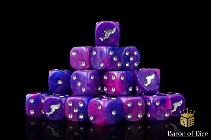 Load image into Gallery viewer, Children Of Profligacy Dice - Silver Inlay
