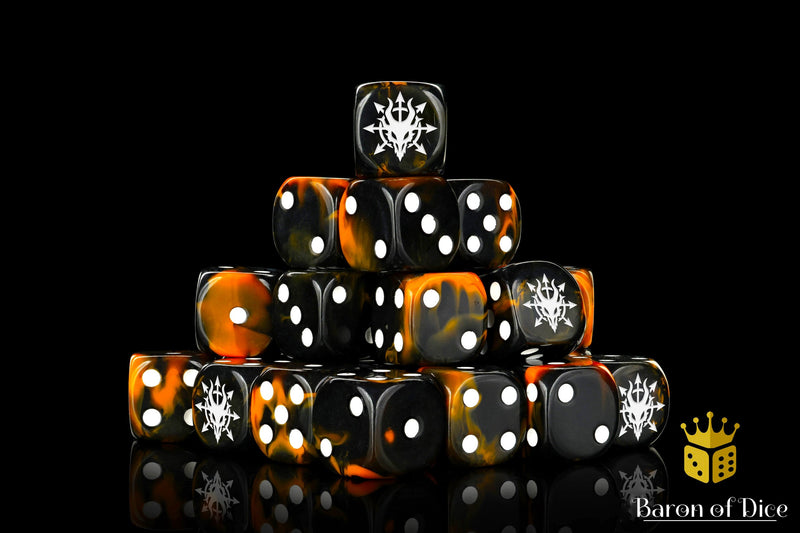 Load image into Gallery viewer, Devil Dragon Dice - Black Lava
