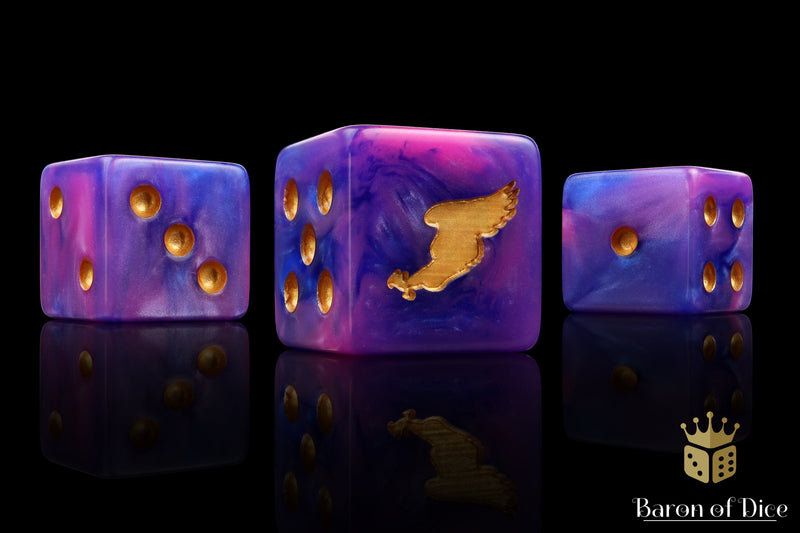 Load image into Gallery viewer, Children Of Profligacy Dice - Gold Inlay
