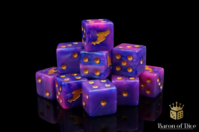 Load image into Gallery viewer, Children Of Profligacy Dice - Gold Inlay
