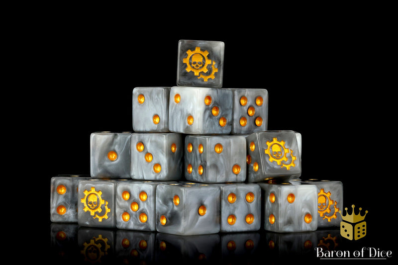 Load image into Gallery viewer, Golden Cog Dice
