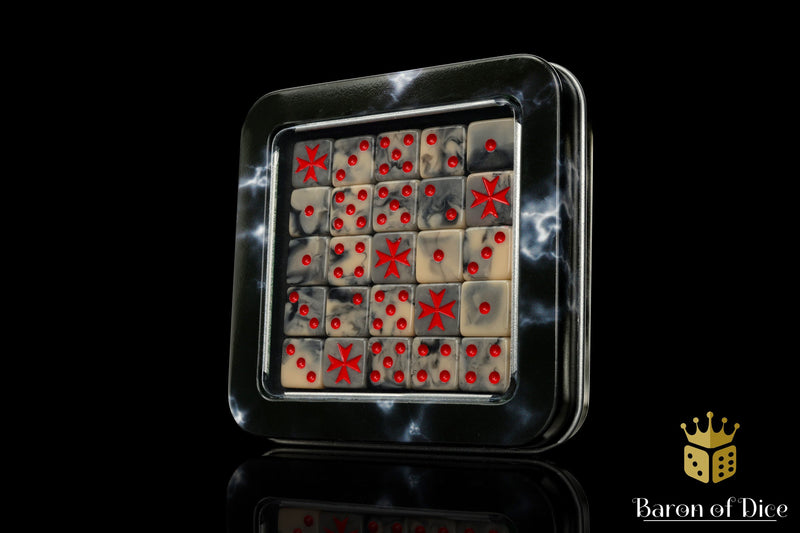 Load image into Gallery viewer, Knight Templar Dice - Red
