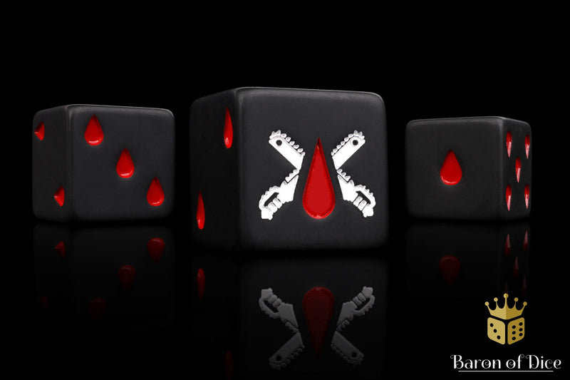 Load image into Gallery viewer, Chain Blades Dice - Matte Black
