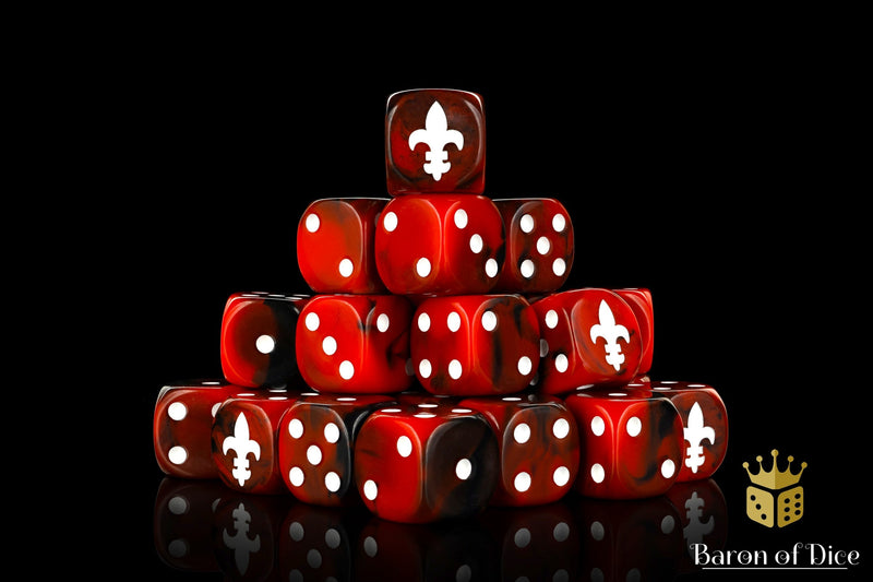 Load image into Gallery viewer, Fleur De Lis Dice - Red
