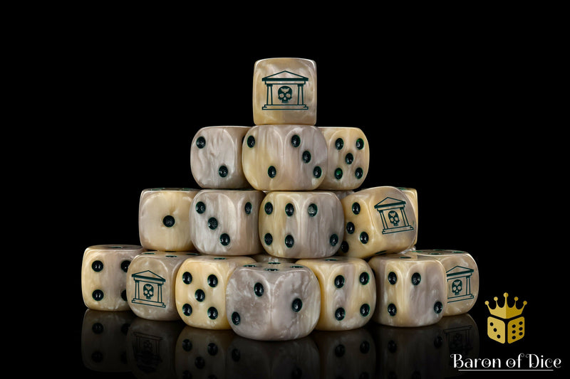 Load image into Gallery viewer, Military Gate Dice - Bone
