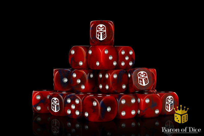 Load image into Gallery viewer, Imperial Helm Dice - Red
