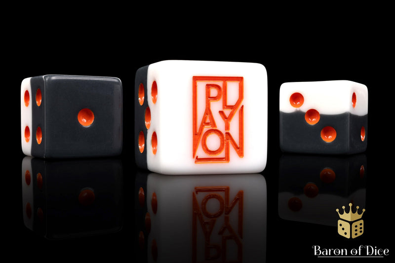 Load image into Gallery viewer, Play On Tabletop Official Dice - Grey Layered
